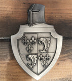 Custom Coat of Arms with Optional Outer Crest, Mantling and Banners - 3D Sculpted into Metal