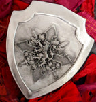 Custom Coat of Arms with Optional Outer Crest, Mantling and Banners - 3D Sculpted into Metal
