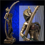 Bronze-coated Cleopatra the Harpist Statue. Oh, and Empress of the Nile