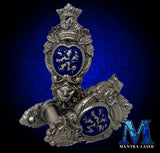 Sword Hangars - Blue Rampant Lion - Display Your Swords Proudly and Lionily!