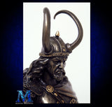 Personalized Bronzed Statue of Loki, Viking God of Mischief and Pain-in-the-Avengers'-Arse, 14" Tall, with Optional Personalized Base
