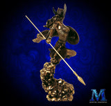 Custom-engravable, Bronze-Finished Valkyrie-Rising Viking Statue