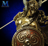 Custom-engravable, Bronze-Finished Valkyrie-Rising Viking Statue