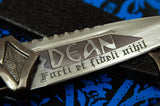 Custom-Engraved Scottish Sgian Dubh - Celtic Style - Blue Sapphire
