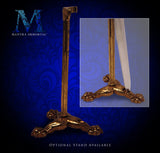 Custom Engraved Letter Opener - Excalibur, Gold - w/ Optional Stand