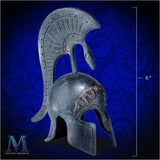 Mini Greek Spartan Helmet - Ironwork Style - with Stand and Optional Engraving