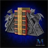 Dragon's-eve: customizable gothic-cathedral bookends with free text engraving