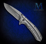Personalized Kershaw Knife - Stainless Steel Filter Framelock BlackWash Knife w/ Free *Deep* Engraving