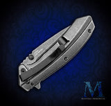 Personalized Kershaw Knife - Stainless Steel Filter Framelock BlackWash Knife w/ Free *Deep* Engraving