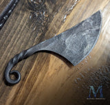 Personalized, Viking-Style Neck Knife with Celtic-Embossed Leather Sheath and Free Custom Engraving!