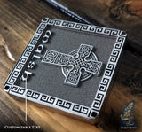 Personalized Celtic Cross Tribute Square with Optional Coaster Conversion