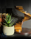 Spiral Library Stairs Sculpture, Crafted in Mahogany