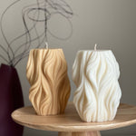 Huge Wave Stripe Column Candle