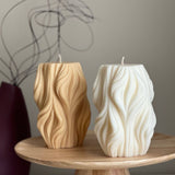 Huge Wave Stripe Column Candle