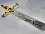 Custom Engraved Sword - Decorative Knight's Short Sword - Masonic Style