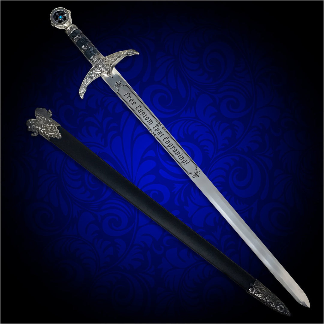 Personalized Medieval Sigil Dagger - Choose Your Graphic high quality w/ Free Text Engraving & Custom Wrap