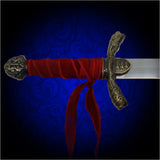 Personalized Medieval Dagger with Hand-Dyed, Silk-Wrapped Grip