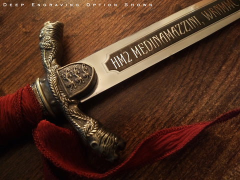 Personalized Medieval Dagger with Hand-Dyed, Silk-Wrapped Grip
