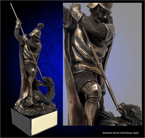 Personalized Bronze Statue of St. George Slaying the Dragon (Sorry, Daenarys)