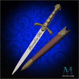 Custom-Engraved Noble Dagger - The Lionheart