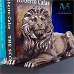 Lion Down on the Job -Personalized Lion Bookend - Lion Sculpture - Lion Award - Lion Trophy - Cold-Cast Bronze with Free Engraving!