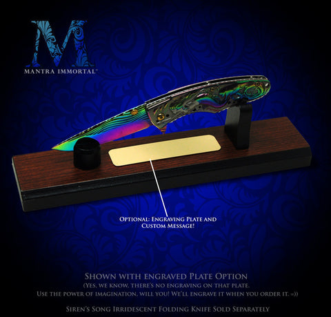 Knife Display Stand / Letter Opener Stand / Dagger Stand w/ Optional Text Engraving!