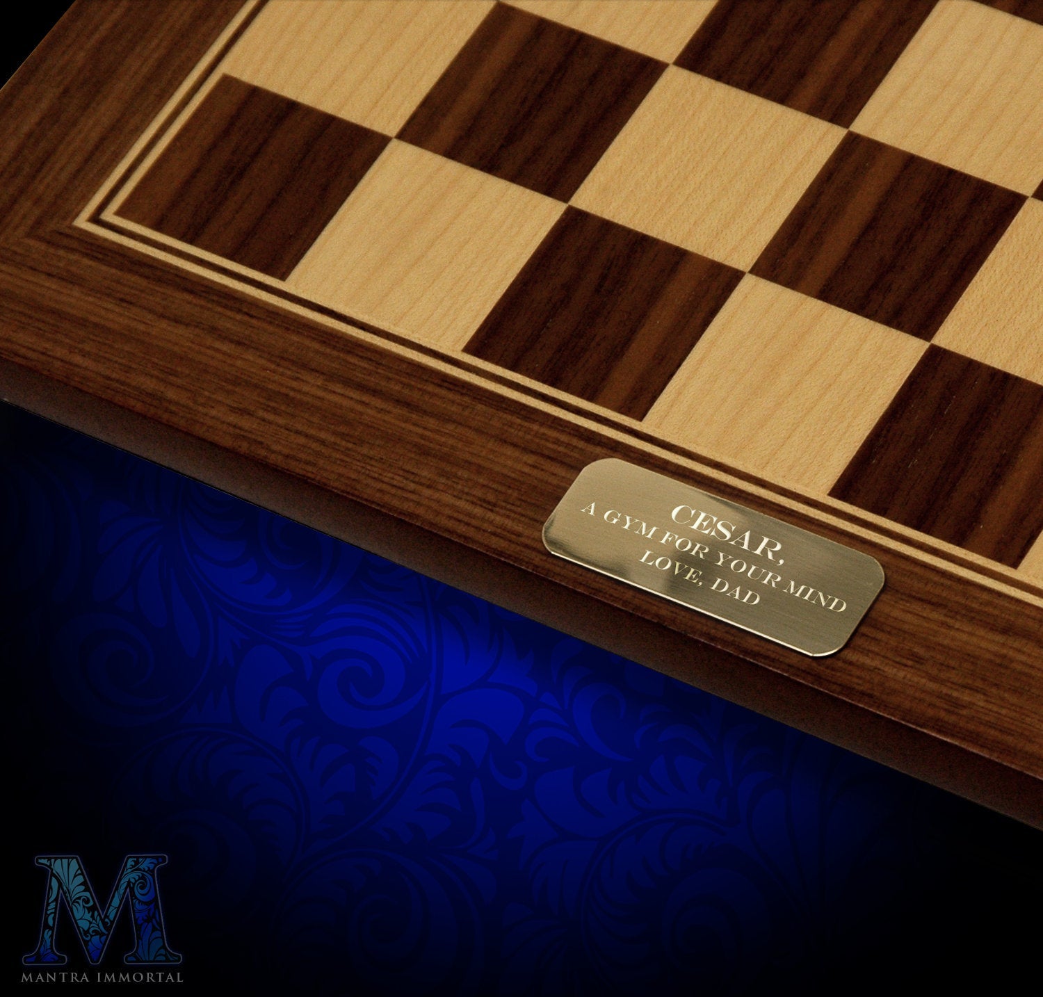 Wooden Chess Set Custom Engraving Chess Board Chess Pieces 
