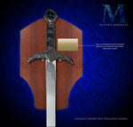 Wall Plaque for Medieval Sword - Large - with Optional Engraving