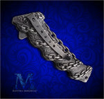 Personalized Runic Chains Fantasy Folding Knife