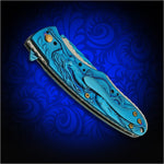 Siren's Song Mermaid Knife, Personalized Ocean Blue Folding Knife