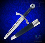 Medieval Arming Dagger with Free Text-Engraving & Optional Pommel Engraving