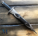 Sting Fantasy Mini-Dagger with Free Text Engraving, and Silk Wrap in Your Color Choice