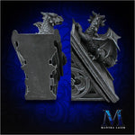 Dragon's-eve: customizable gothic-cathedral bookends with free text engraving